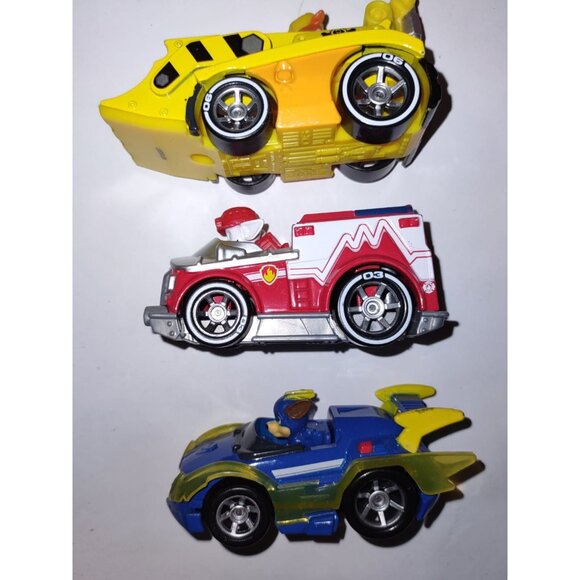 Paw Patrol Lot 8 Figures Vehicles Night Light Marshall Rocky Rubble Chase EMT - Picture 6 of 14